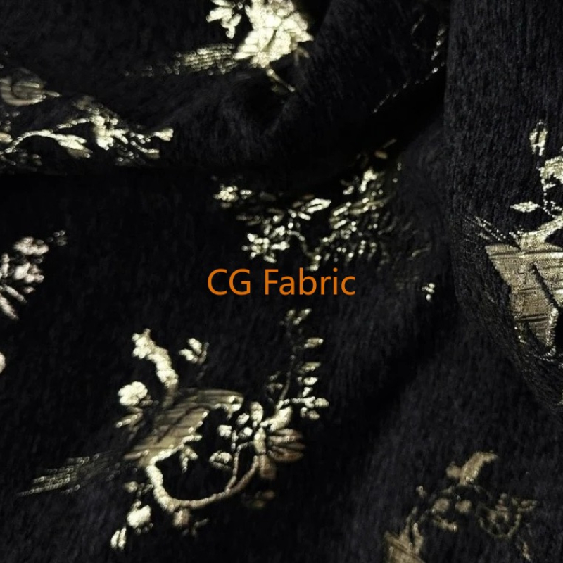 Home Textiles Luxury Curtains - Золотая нить, синель, жаккардовые тисненые ткани