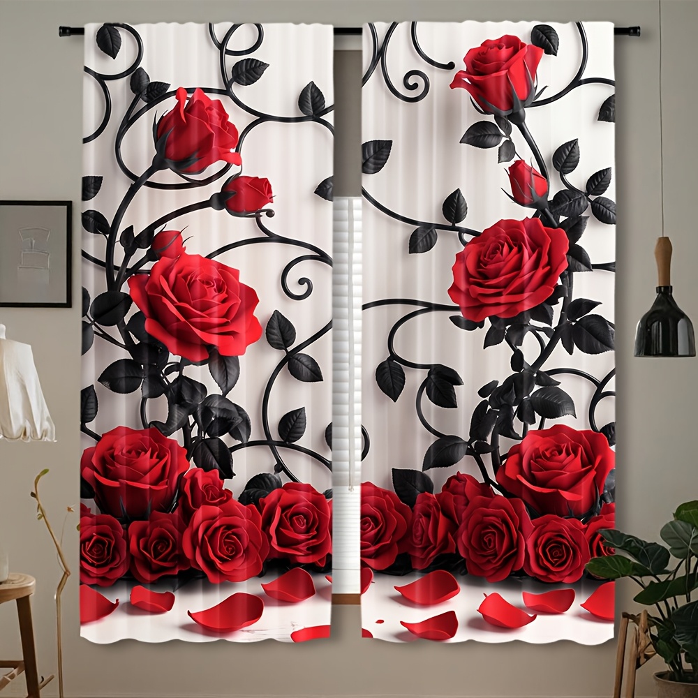 Home Textiles Luxury Curtains - Роскошные шторы с цветочным узором из